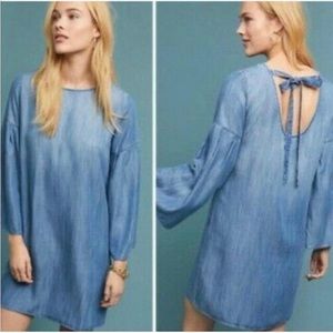 Anthropology cloth & stone label soft denim tunic dress 👗